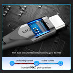 Cotton Braided USB 2.0 to Micro USB Cable 1M Gray Aluminum Alloy Type
