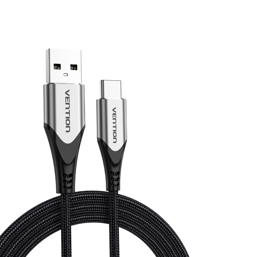 Cotton Braided USB 2.0 to Micro USB Cable 1M Gray Aluminum Alloy Type