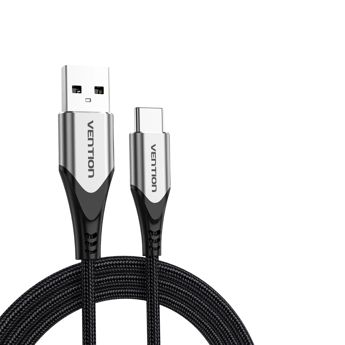 Cotton Braided USB 2.0 to Micro USB Cable 1M Gray Aluminum Alloy Type