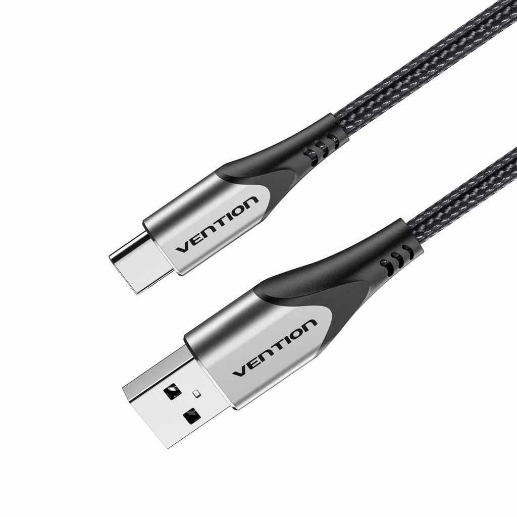 Cotton Braided USB 2.0 to Micro USB Cable 1M Gray Aluminum Alloy Type