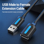 USB 2.0 A Male to A Female Extension Cable PVC Type 2M