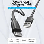 USB 2.0 A Male to B Male Cable 1.5M Black PVC Type