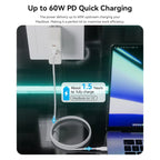 Vention USB 2.0 C Male to C Male 3A Cable White 1M