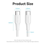 Vention USB 2.0 C Male to C Male 3A Cable White 1M
