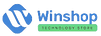 Winshop Technology Store logo with blue and green colors on a white background